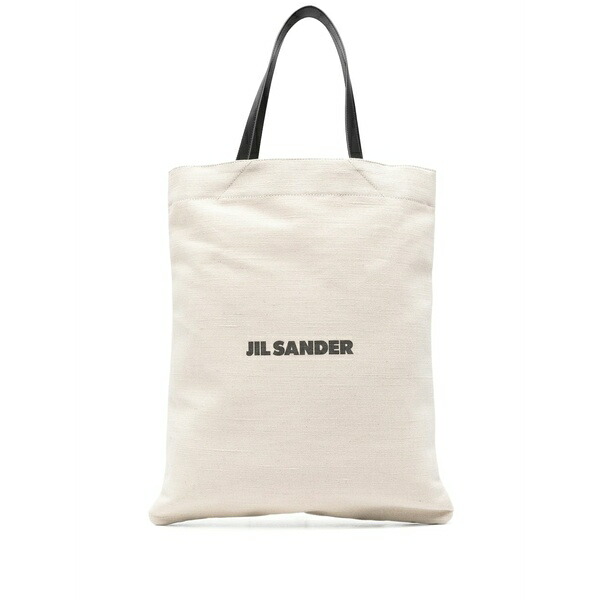 ジル・サンダー レディース トートバッグ バッグ Medium logo tote bag Neutrals｜asty