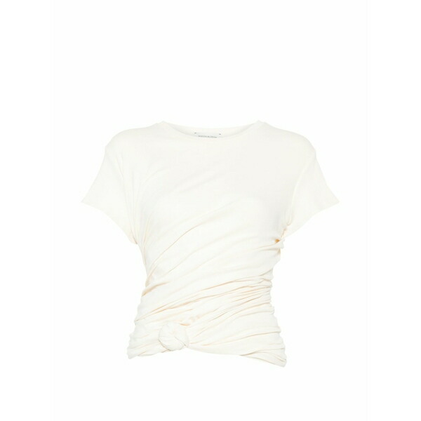 マグダ・ブトリム レディース ティーシャツ トップス Side-knot detail t-shirt Neutrals