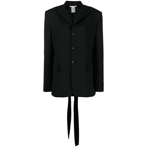 ネンシ ドジャカ レディース 上衣＆上衣 アウター Strap-detail single-breasted blazer Black