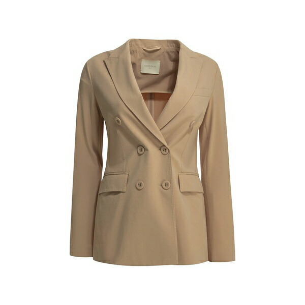 チルコロ1901 レディース 厚地の外套 アウター Double-breasted peak-lapel coat Neutrals コート・ジャケット-レディースファッション