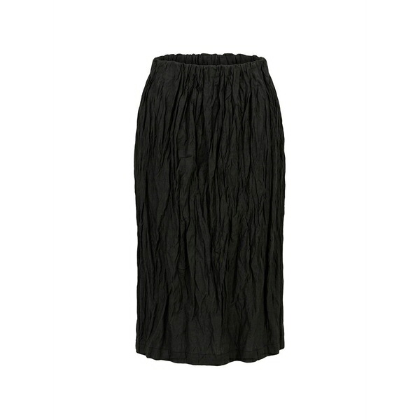 トーテム レディース スコート ボトムス Crinkled MIDI skirt Black