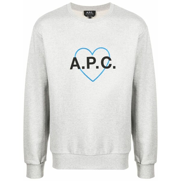 アーペーセー メンズ パーカー・スウェットシャツ アウター Jules logo-print sweatshirt Grey