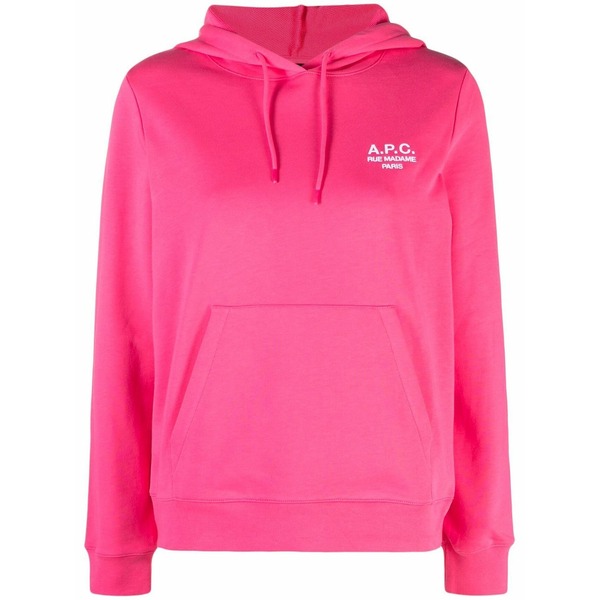 アーペーセー レディース パーカー・スウェットシャツ アウター Manuela drawstring hoodie Pink