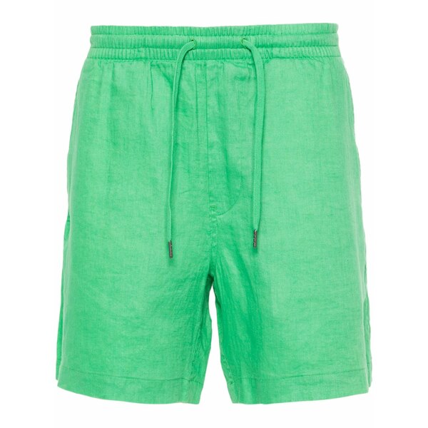 ラルフローレン メンズ 心地好いズボン下 ボトムス Polo pony-motif linen shorts Green