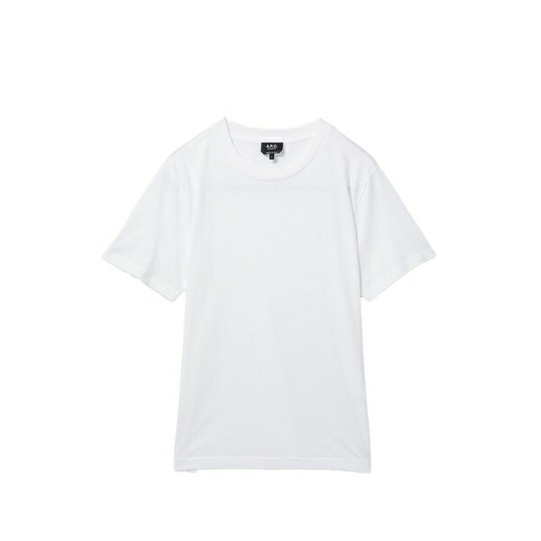 アーペーセー メンズ プルオーバー トップス Logo-embroidered round neck t-shirt White
