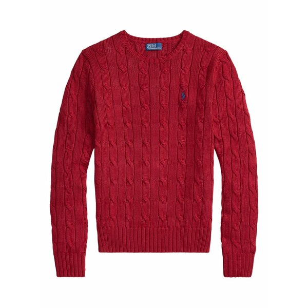 ラルフローレン レディース 編み物\u0026スウェーター アウター Cable-knit pullover Red