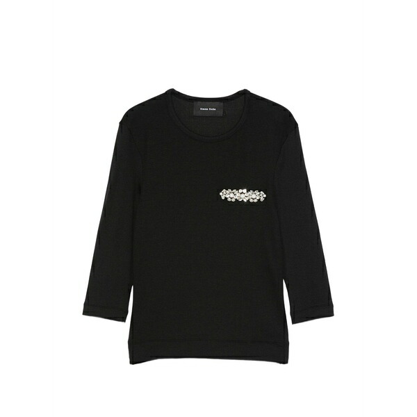 シモーネ・ロシャ レディース プルオーバー トップス Embellished top Black