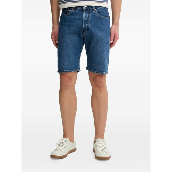 リーバイス メンズ カジュアルパンツ ボトムス 501 logo-patch shorts Blue|asty