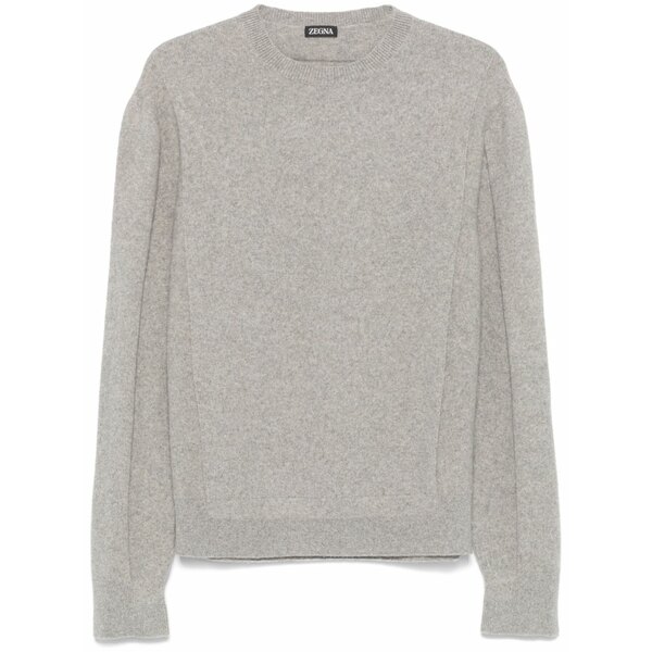 ゼニア メンズ 編み物\u0026プルオーバー アウター Panelled-design sweater Grey