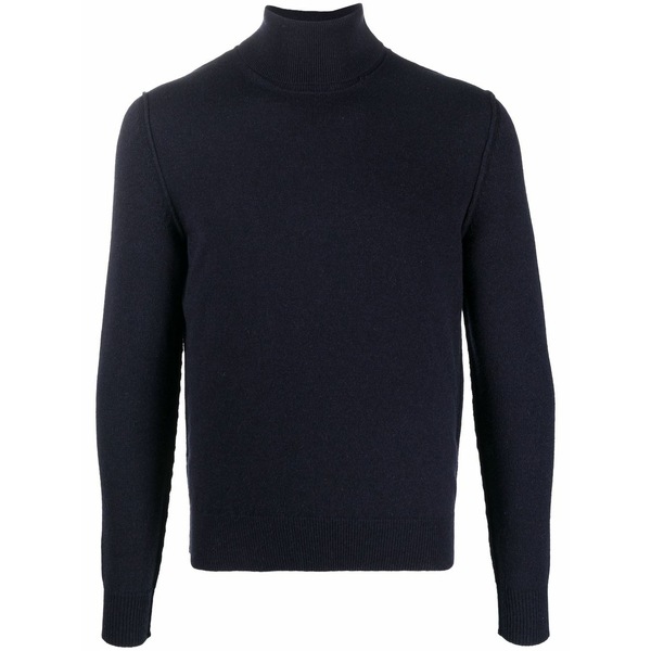 マルタンマルジェラ メンズ 編み物\u0026プルオーバー アウター High-neck cashmere jumper Blue