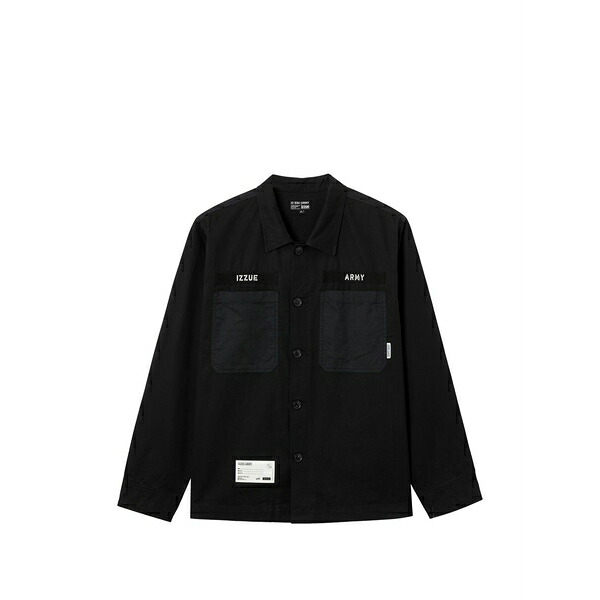 イズエ メンズ ジャケット＆ブルゾン アウター Patch-pocket shirt jacket Black