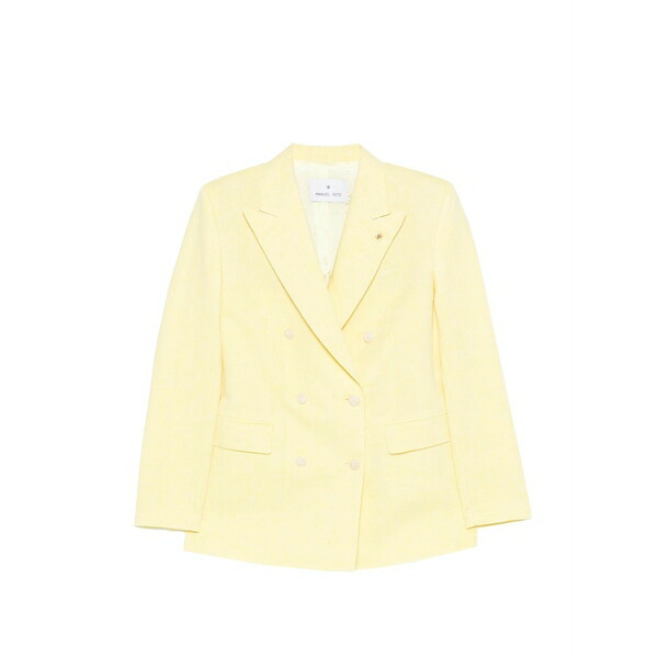 マニュエル リッツ レディース 上衣＆上衣 アウター Double-breasted jacket Yellow