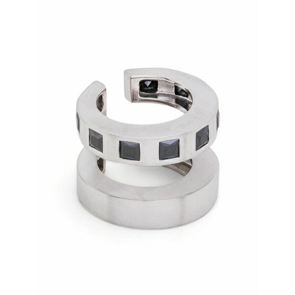 トム白木 メンズ ピアス・イヤリング 付属物 Arch  zirconia double cuff earrings Silver