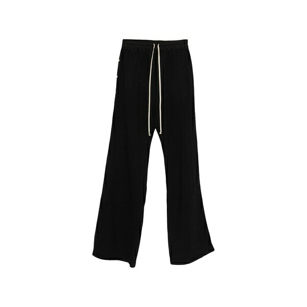 リックオウエンス メンズ カジュアルパンツ ボトムス Drawstring wide-leg trousers Black|asty