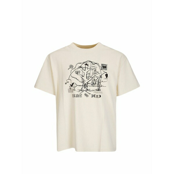 ブレインデッド メンズ プルオーバー トップス Oracle graphic-print t-shirt Neutrals