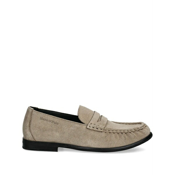 マルコポーロ レディース スリッポン・ローファー シューズ Suede penny loafers Grey
