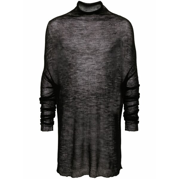 リックオウエンス メンズ 編み物\u0026ティーシャツ アウター Shroud open-knit jumper Black