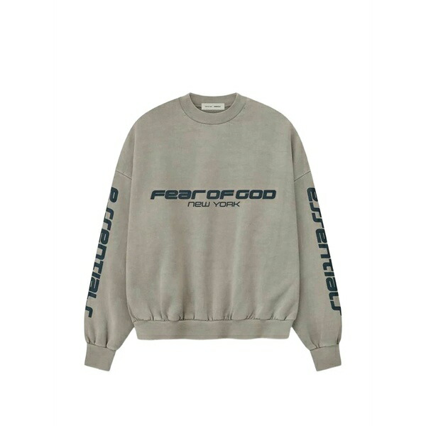 エフオージーエッセンシャルズ メンズ パーカー・スウェットシャツ アウター Logo-detail crew-neck sweatshirt Grey