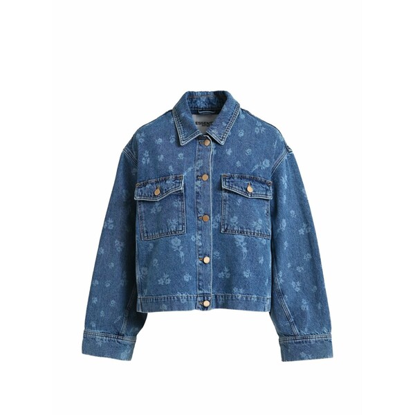 エッセンシャルアントワープ レディース ジャケット＆ブルゾン アウター Floral-print denim jacket Blue｜asty