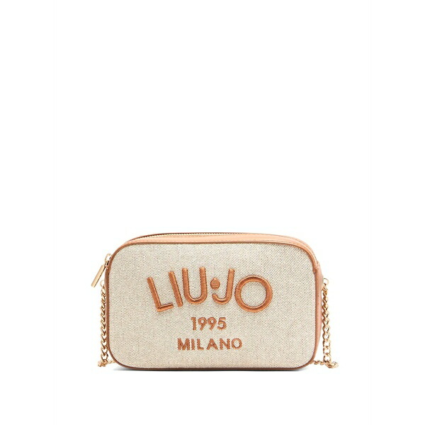 リュージョー レディース ショルダーバッグ 御徒面子 Logo-embroidered cross body bag Neutrals