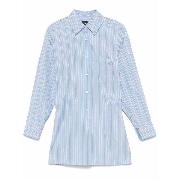 エトロ レディース シャツ トップス Knot-detail shirt Blue｜asty