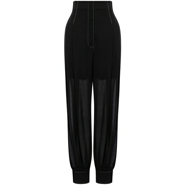 フィロソフィーデロレンゾセラフィーニ レディース カジュアルパンツ ボトムス Semi-sheer tapered trousers  Black
