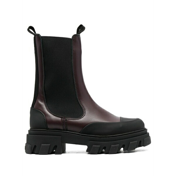 ガニー レディース ブーツ シューズ Lug-sole chelsea boots Purple