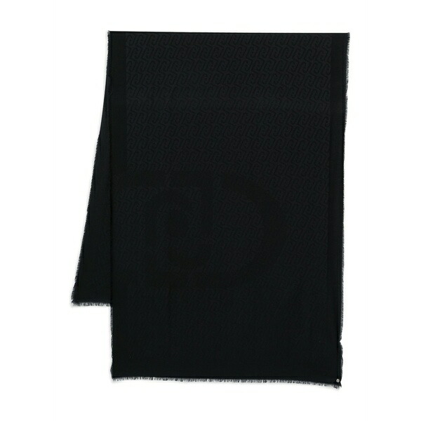 リュージョー レディース 消音装置・袈裟・えり巻き 添え物 Monogram fringed scarf Black
