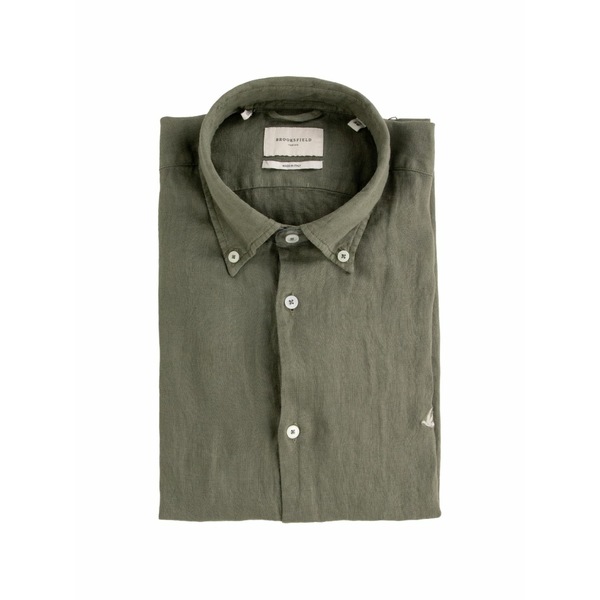 ブルックスフィールド メンズ シャツ トップス Button shirt Green｜asty
