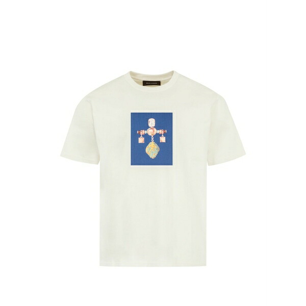 ウェールズ ボナー メンズ プルオーバー トップス Compass graphic t-shirt Neutrals