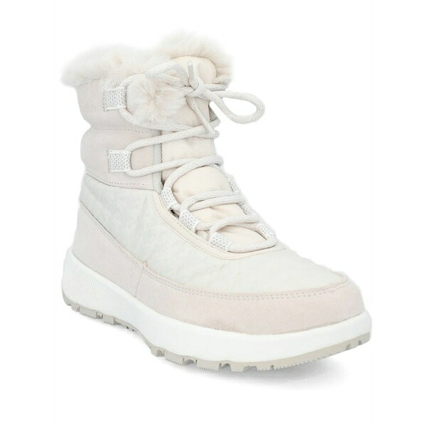 コロンビア レディース ブーツ シューズ Shearling-trimmed lace-up boots White