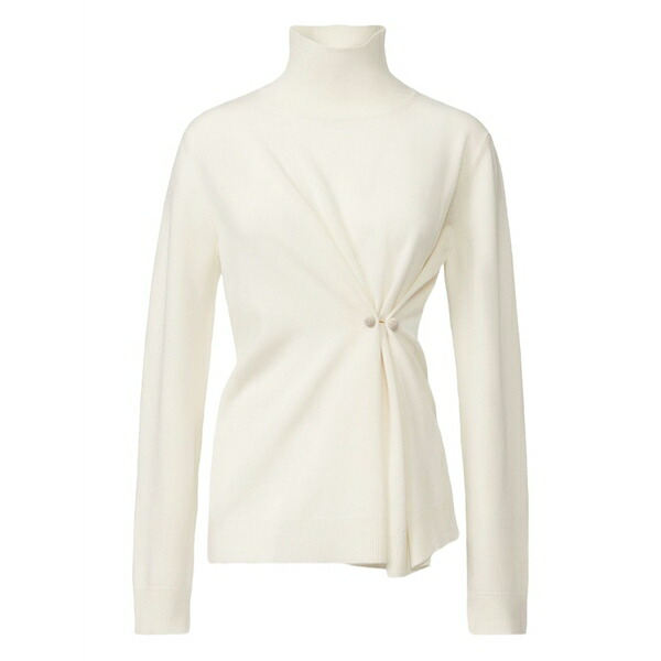 ファビアナ フィリッピ レディース 編み物\u0026スウェーター アウター High-neck twisted-front sweater Neutrals