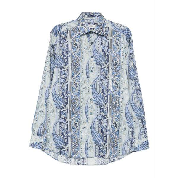 エトロ メンズ プルオーバー トップス Paisley-print shirt Blue