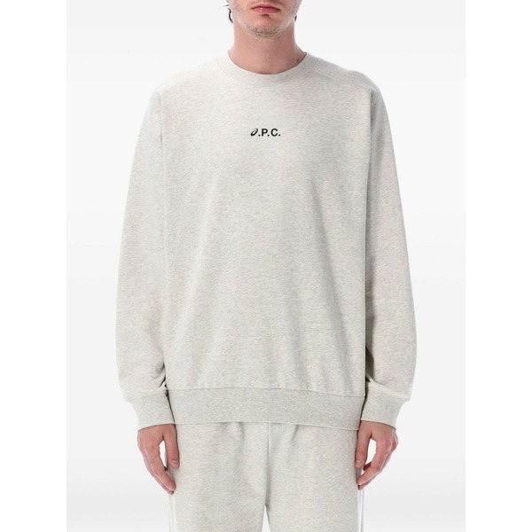 アーペーセー メンズ パーカー・スウェットシャツ アウター Logo sweatshirt  Grey