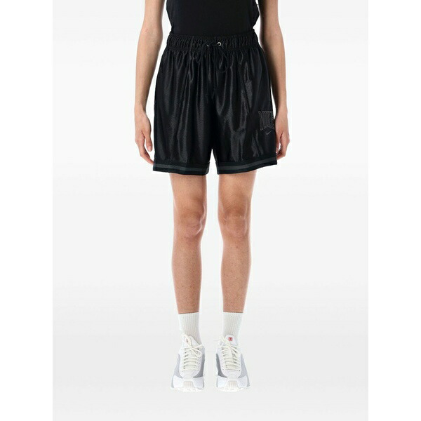 ナイキ レディース 心地好いズボン下 ボトムス Logo-embroidered shorts  Black パンツ-ボトムス-レディースファッション