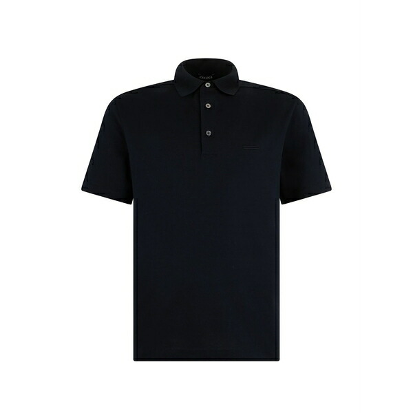 ゼニア メンズ スポーツシャツ トップス Short-sleeves polo shirt Black