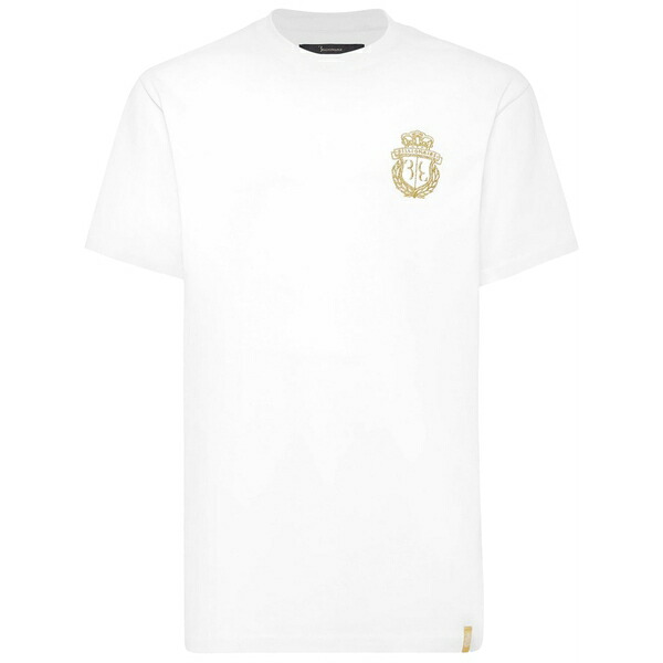 ビリオネア メンズ プルオーバー トップス Embroidered crest t-shirt White