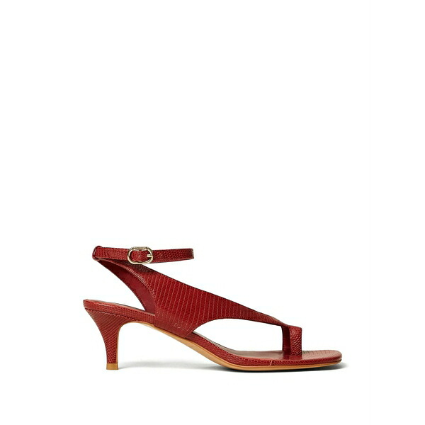 ツインセット レディース サンダル シューズ Lizard-effect sandals Red｜asty