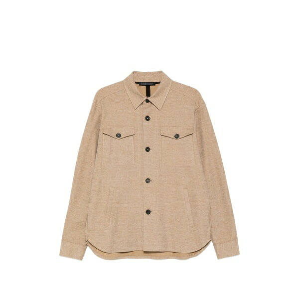 ハリスワーフロンドン メンズ ジャケット&ブルゾン アウター Pocket shirt jacket Neutrals|asty