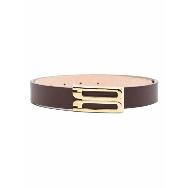 ヴィクトリア ベッカム レディース 三尺帯 付属物 Logo-buckle leather belt Red