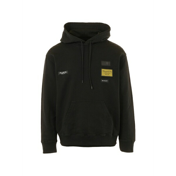 マルタンマルジェラ メンズ パーカー・スウェットシャツ アウター Patch hoodie Black