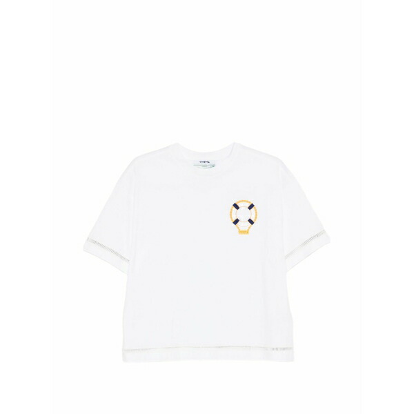ヴィヴェッタ レディース プルオーバー トップス Embroidery t-shirt White