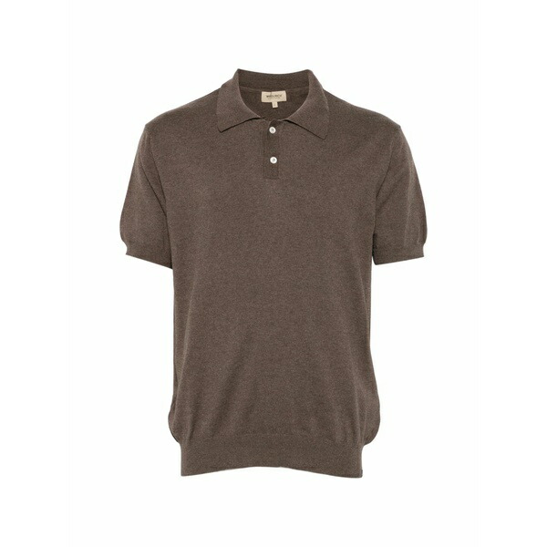 羊毛 金持ち メンズ スポーツシャツ トップス Short-sleeve polo shirt Brown