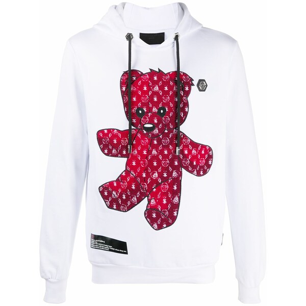 フィリッププレイン メンズ パーカー・スウェットシャツ アウター Teddy bear sweatshirt White｜asty