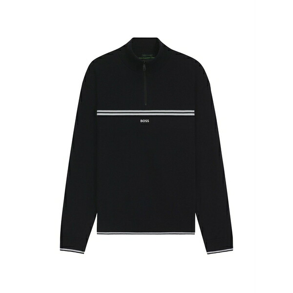 ボス メンズ パーカー・スウェットシャツ アウター Stripe-detail zip-up sweatshirt Blue