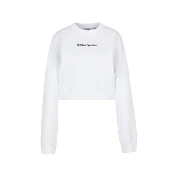 オフホワイト レディース ニット&セーター アウター Cotton graphic sweatshirt White｜asty