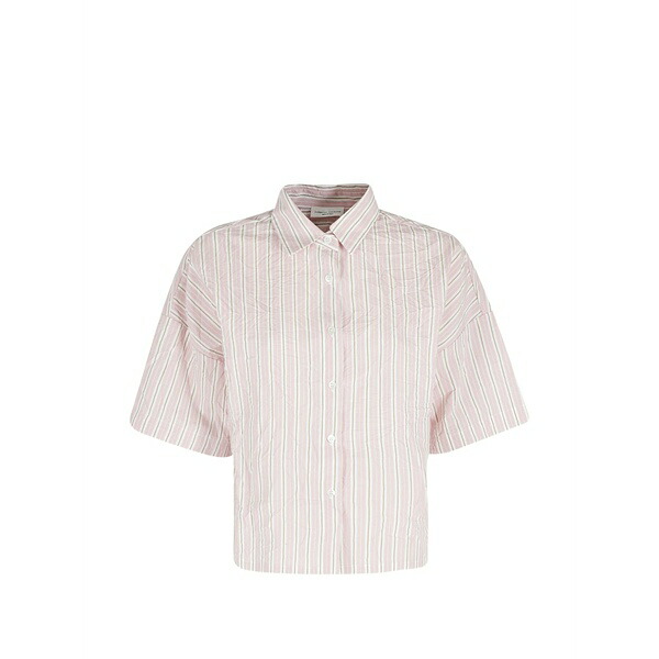 ロベルトコリーナ レディース シャツ トップス Striped crinkled shirt Pink