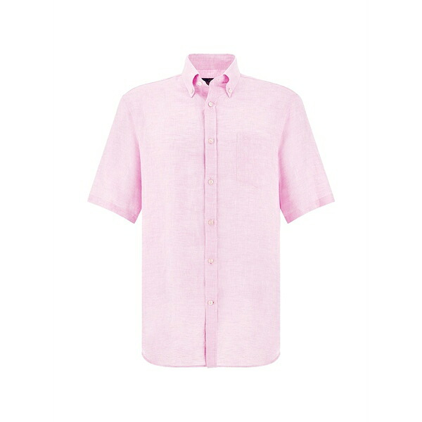 ポールアンドシャーク メンズ シャツ トップス Short-sleeved linen shirt Pink｜asty