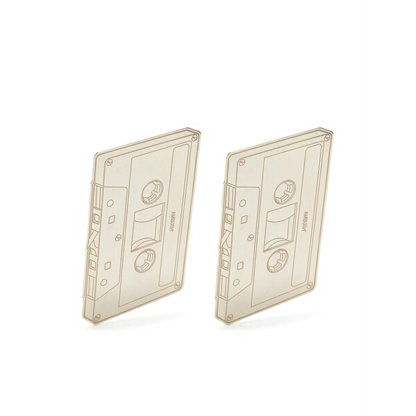 アンブッシュ メンズ ピアス・イヤリング 添え物 Cassette tape drop earrings Silver