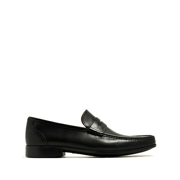 マグナーニ メンズ スリッポン・ローファー シューズ Penny-slot leather loafers Black
